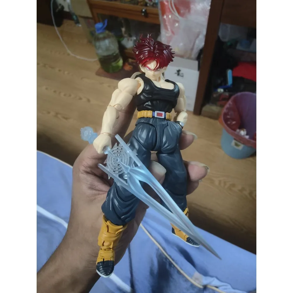Dragon Ball Z SHF Super Saiyan Trunks Luck with The Trunks Sword Аниме Фигурка Индивидуальные аксессуары Игрушки Подарки