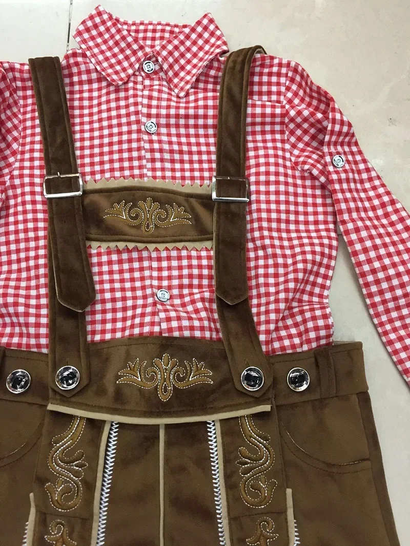 Costume d'Oktoberfest Lederhanced pour enfants, vêtements de fête de festival bavarois, olympiques de paupières pour enfants, spectacle sur scène, carnaval pour garçons