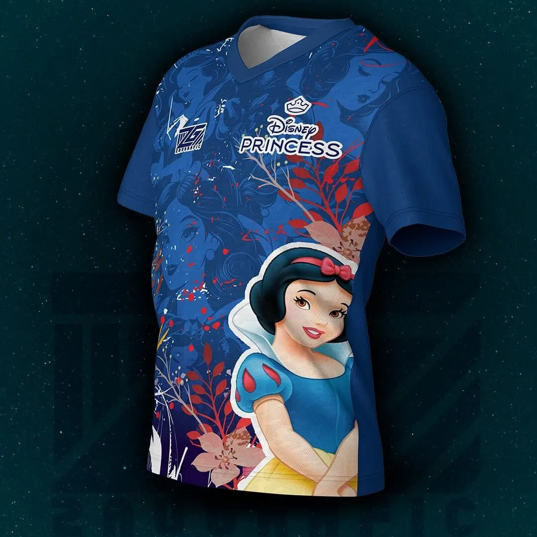

2025 Children's Adult Cartoon Disney Princess Series T-Shirt Women Fashion Leisure Comfortable Shirt Disney Magic Kingdom Jersey