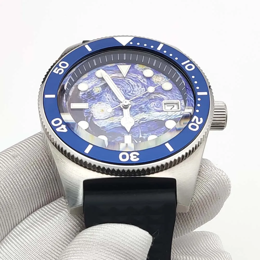 Montre mécanique automatique NH35 pour hommes, étanche, de luxe, verre saphir, cadran lumineux NH35, à la mode, 2025
