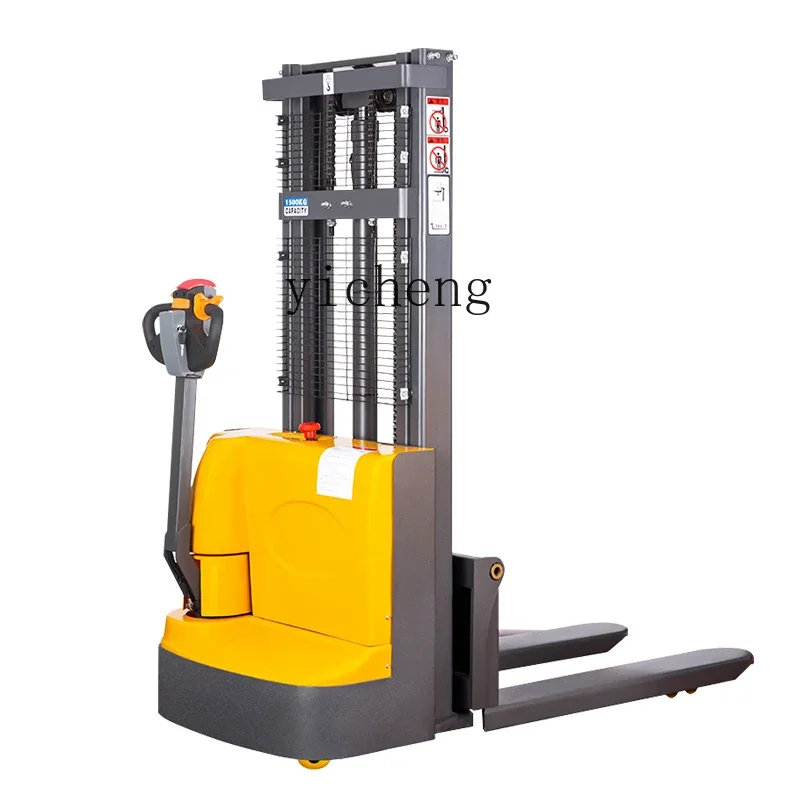 XL Double Lift 2T Hydraulic Lift Electric Stacker Station Drive Full Electric Forklift Stacker