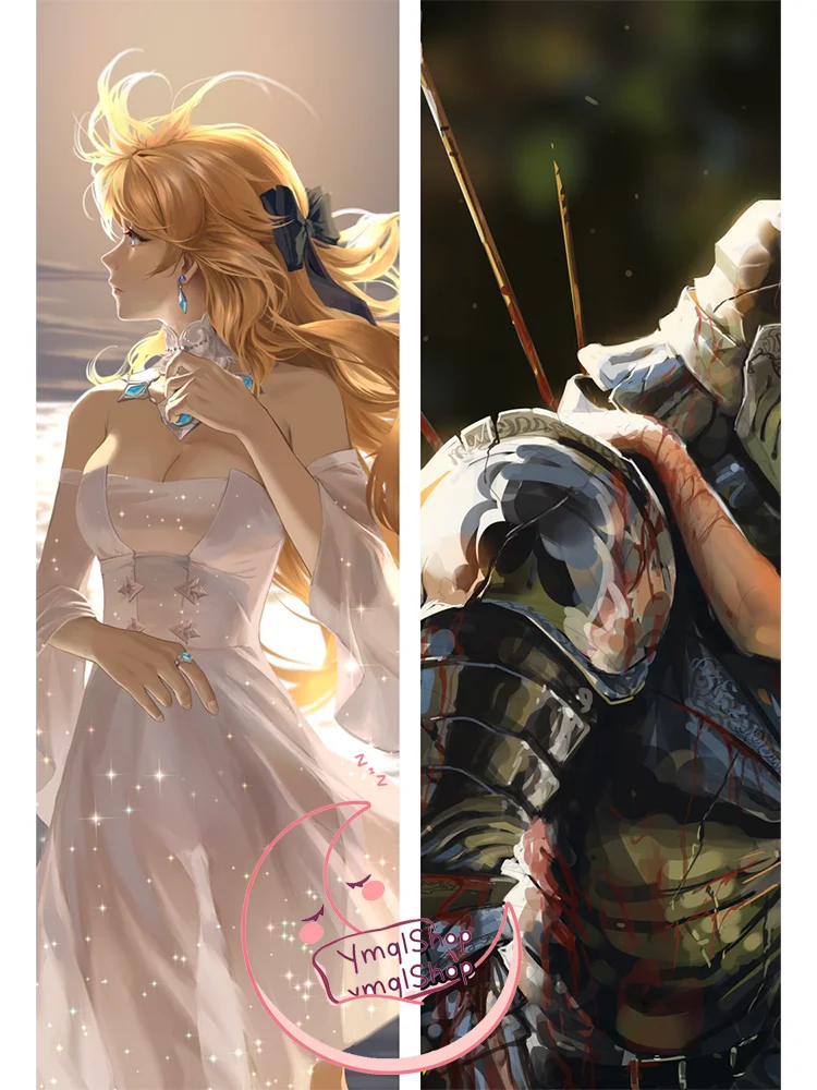 

AI Beauty Dakimakura Cover - 1:3 warrio genshi Double-sided Print Life-size body Custom Anime Pillow Case Unlimited AI Girl