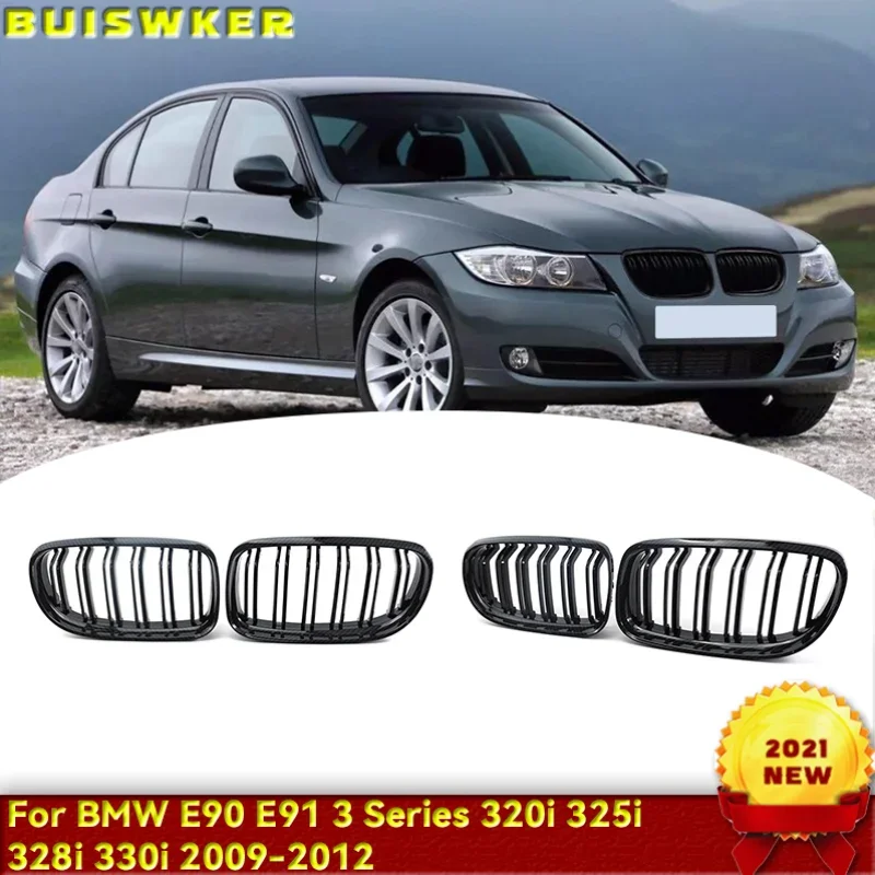 Matte Black Front Sport Kidney Grille Grill For BMW E90 E91 LCT 3-Serise Sedan 2009 2010 2011 2012 2013 Car Racing Grills