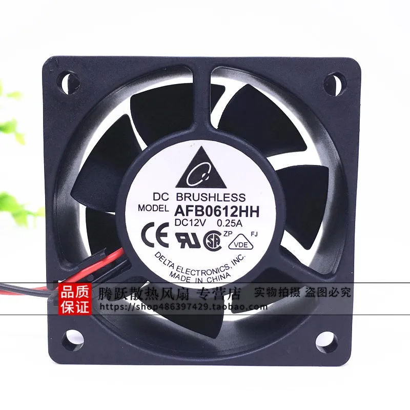 Original 60 * 60 * 25MM 6CM 12V 0.25A AFB0612HH power supply box Cooling fan