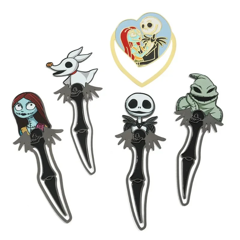 The Nightmare Before Christmas Bookmark Jack Sally Cartoon Metal Book Marker Page Mark Holder Paper Clip Student Reader Gifts