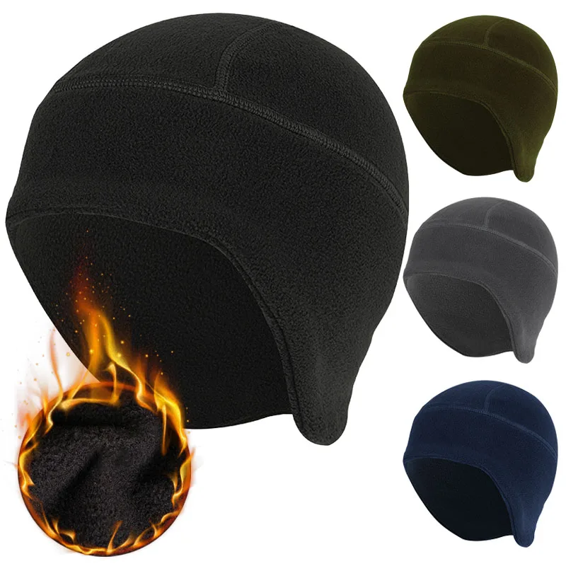 

Thermal Fleece Winter Hat Beanie Caps Soft Stretch Fitness Warm Ear Cover Outdoor Sport Hiking Cycling Ski Windproof Cap Unisex