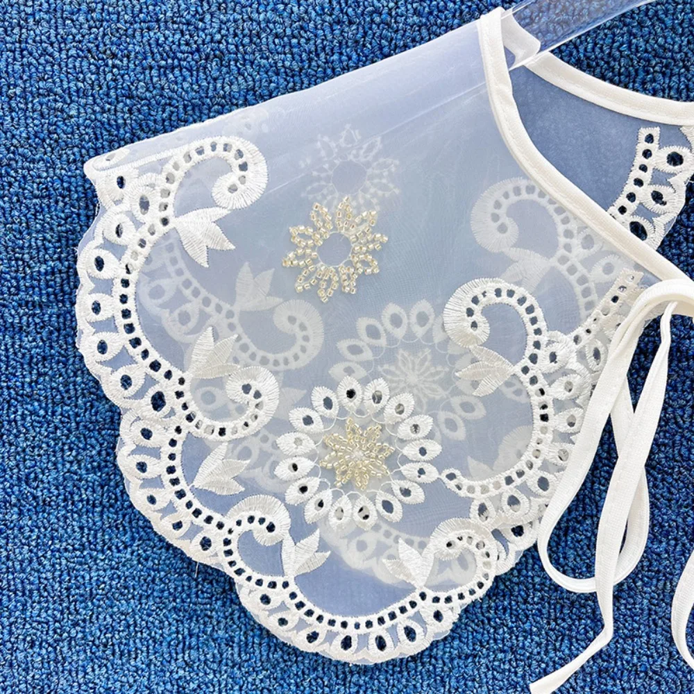 Nuevo bordado, cuello de encaje para mujer, ropa para mujer, ropa para niños, camisa desmontable, capa, collares falsos