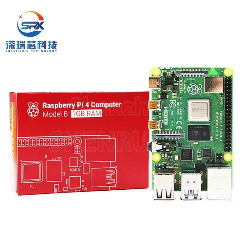 لوحة تطوير Raspberry Pi 4B الأصلية سعة 1 جيجابايت إلى 8 جيجابايت مجموعة أدوات AI لبرمجة Python للاتصالات والشبكات
