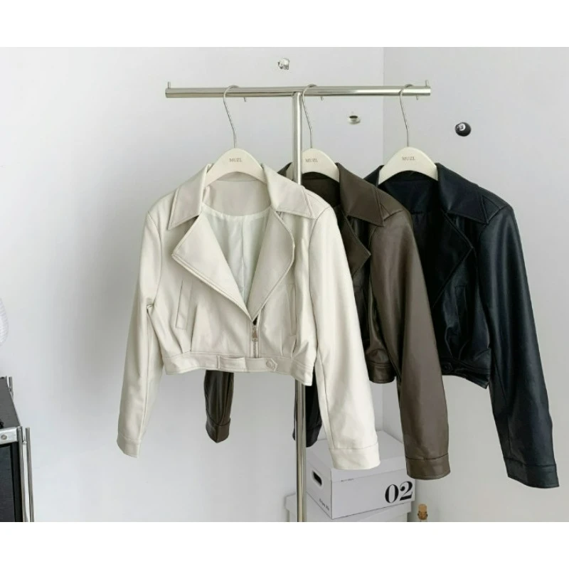 The New Spring and Autumn Vintage Short, Slimming and Youthful Leather Jacket From Maillard Is Simple Fashionable for Commuting