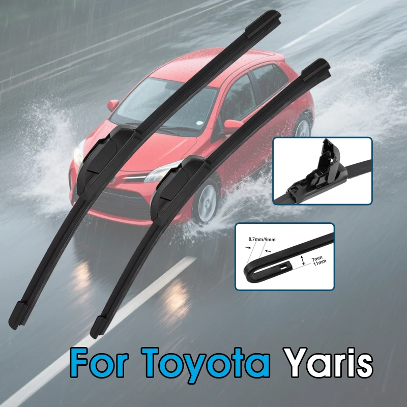 

Car Wiper Blades For Toyota Yaris XP90 XP130 2006-2025 Windshield Windscreen Front Window Blades Fit U Hook Arm Car Accessories