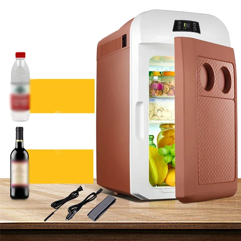 15L,20L Mini Car Refrigerator Digital Display Screen Outdoor Camping Picnics Car Refrigerator Dual Use Of Car & Home Appliance
