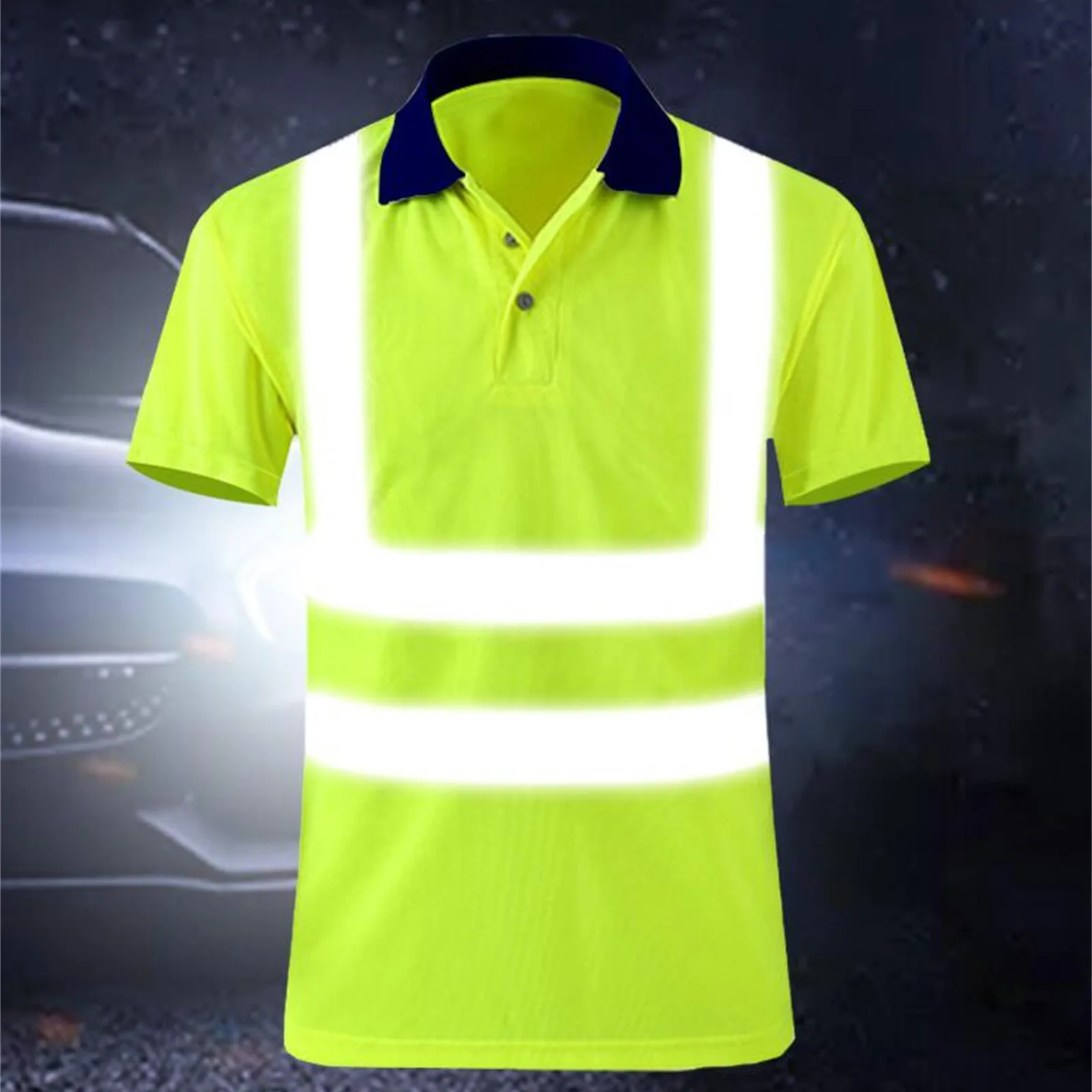 

2024 High Visibility Sweatshirt For Men Pullover Hi Vis Hoodie Pullover Sweatshirt Reflective Short Sleeve Blank Tee Shirts