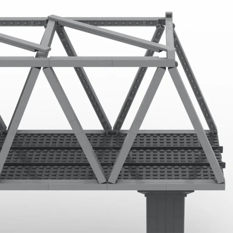 1150 pezzi MOC- 211211   Ponte per traliccio per treno Kit modello di costruzione ferroviario ad alta velocità Ponte ad arco Viaduct Building Blocks Fai da te