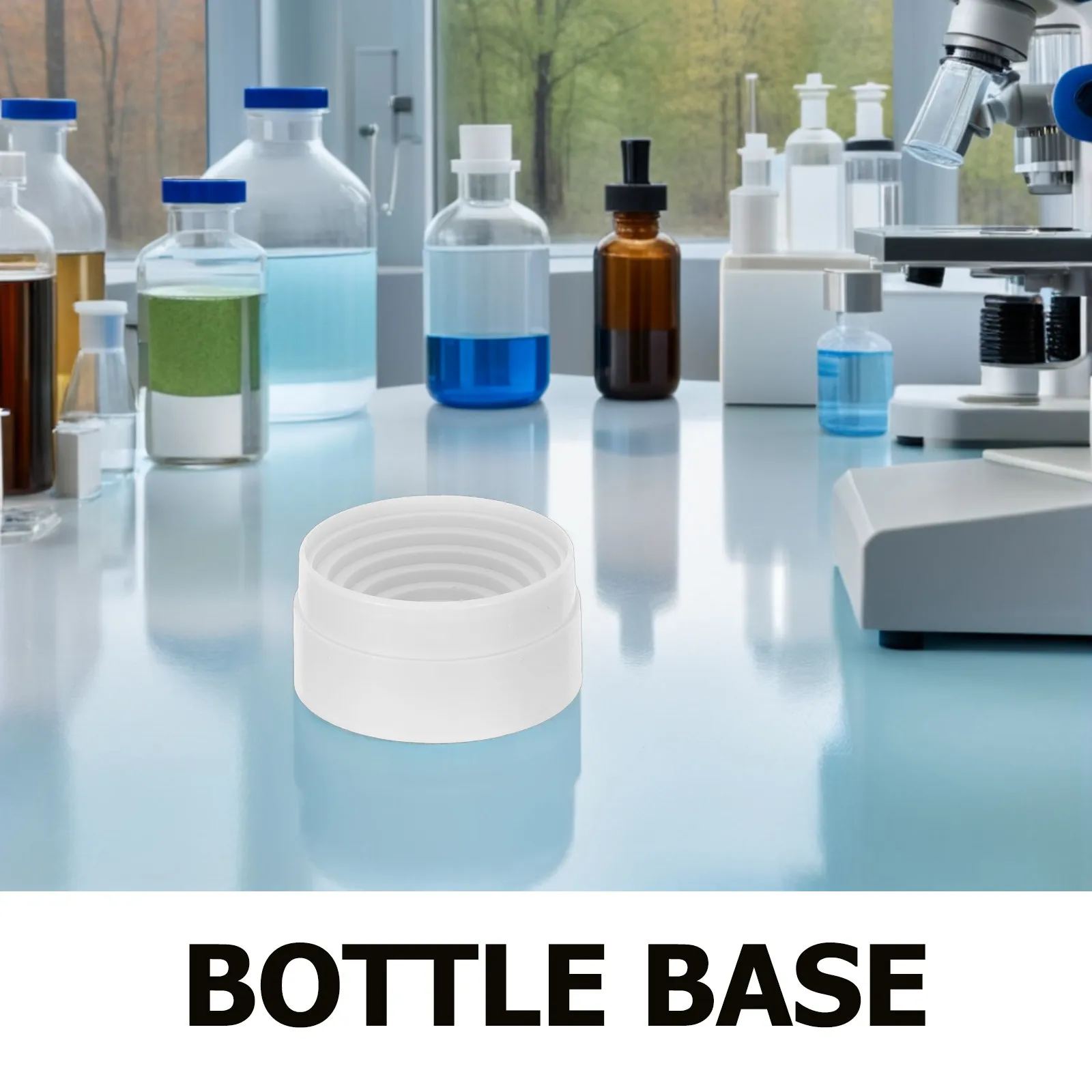 Obrázek 5: Chemie baňka stánek 90mm plastový laboratoře baňka držák báze topologického prostoru ne kolíček konírna podpora pro kolo dno laboratoř glassware držák