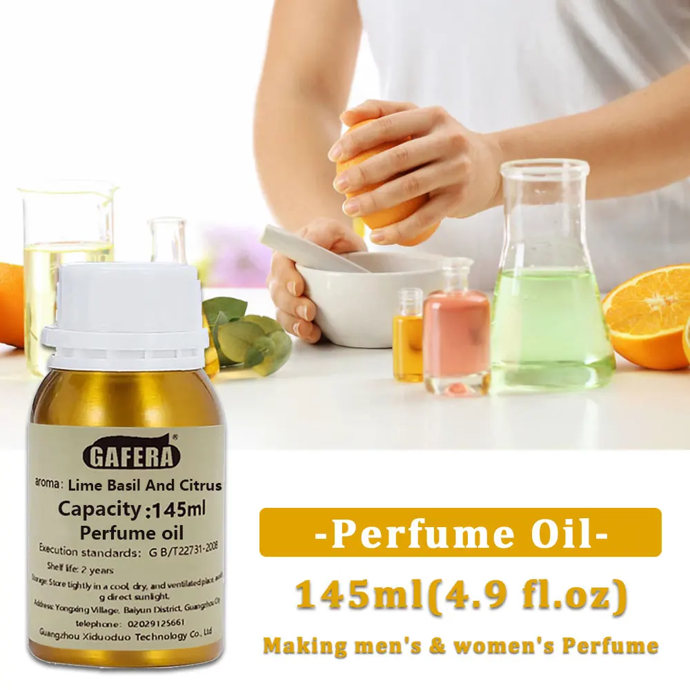 

GAFERA 145ml Lime Basil And Citrus Perfume Oils - Essential Oil For DIY Women's Perfume, Handmade Self-Adjusting Brand Fragrance