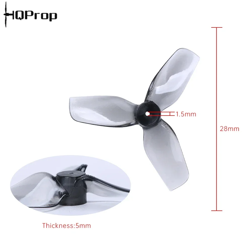 6 أزواج (6CW + 6CCW) HQPROP 31MMX3 31mm 3-Blade 1.2inch Micro Propeller 1mm رمح