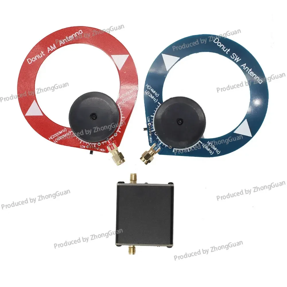 High Resistance Amplifier for SDR Walkie-talkie, Small Loop Antenna HackRF One, Donut Antenna