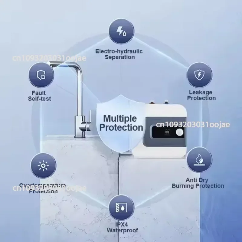 KUALOOL elektrische mini-tank boiler opslag elimineren tijd voor warm water - plank, wand of vloer gemonteerd voor badkamer RV