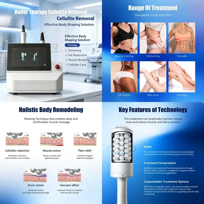360 Degree Inner Ball Roller Massager Cellusphere EN62S Mechanical Micro Vibration Body Sculpting Spa Beauty Instrument