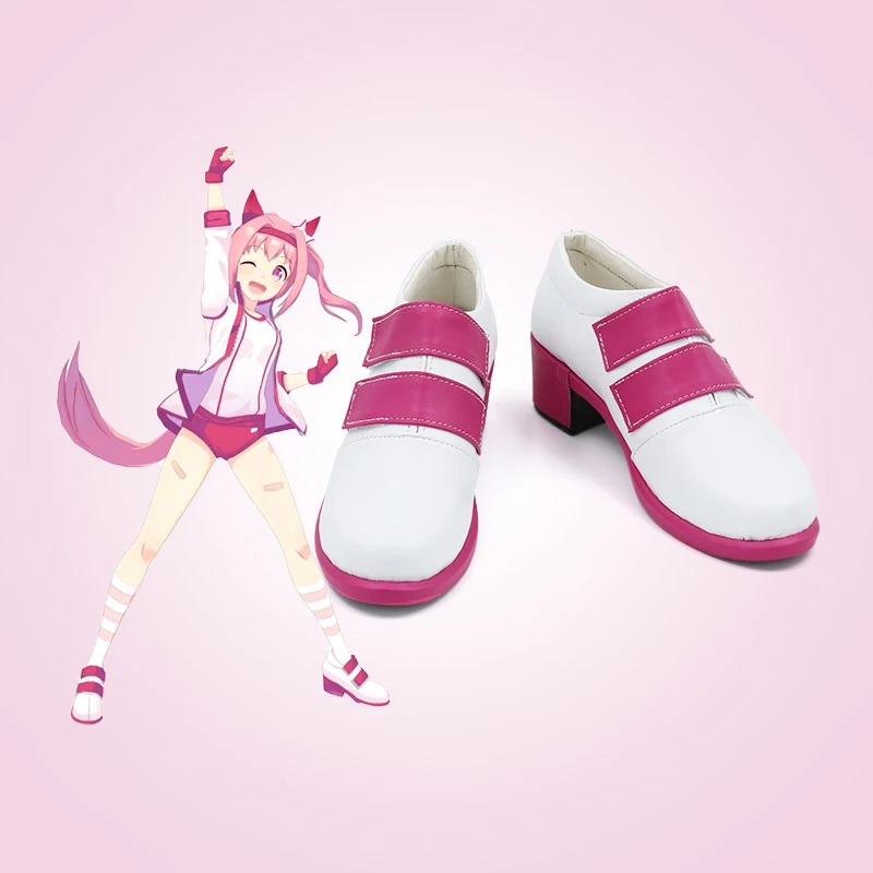 

Pretty Derby Haru Urara Обувь для косплея Хэллоуин Розовые аниме Обувь для косплея