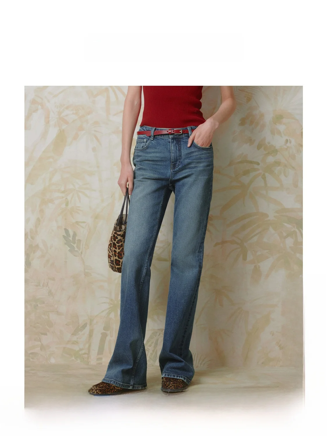 

Новые женские джинсы-клеш Spring New Sle: облегающие, с высокой талией, из эластичного хлопка, длинные, удобные, повседневные