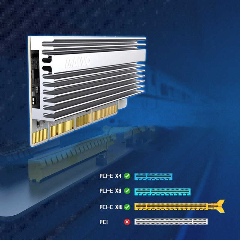 1Pcs PCI-Express To M.2 Solid State Drive Extend Adapter PCIE X1 X4 To M.2 NVME Converter Card For 2230 2242 2260 2280 SSD