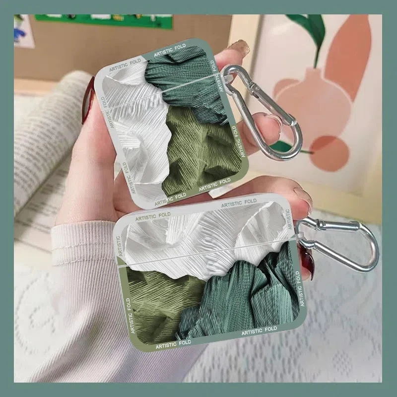 Fundas de auriculares con pintura al óleo verde para Airpods 2 1 Pro 2, Funda de auriculares para Apple Airpods Air Pods Pro Airpods 3 Box