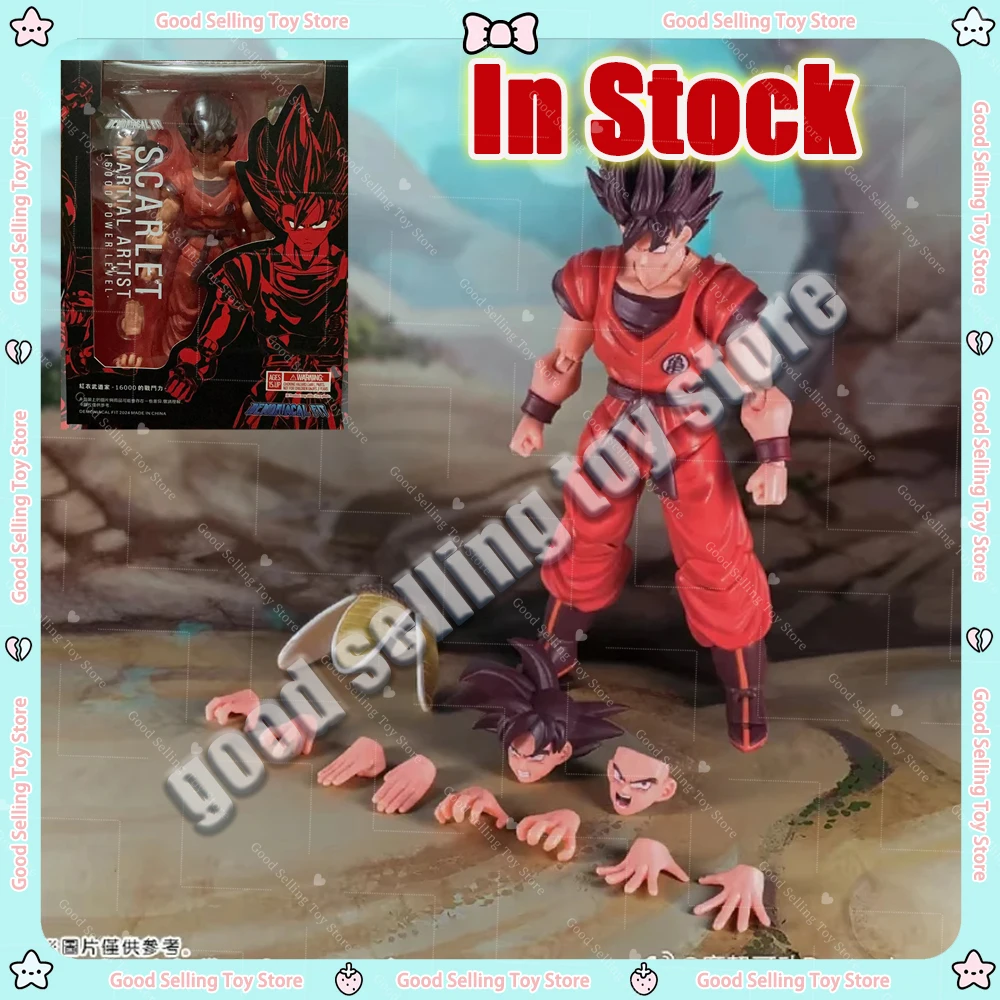 

Demoniacal Fit Dragon Ball Z SHF Son Goku Kaio Ken Scarlet Martial Artist 16000 Power Level Action Figure Model Christmas Gift