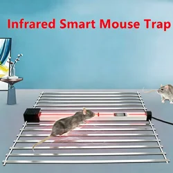 Intelligent High-Voltage Mousetrap Infrared Automatic Electric Shock Mouse Trap Safe Continuous Mouse Trap 50x65/60X65cm