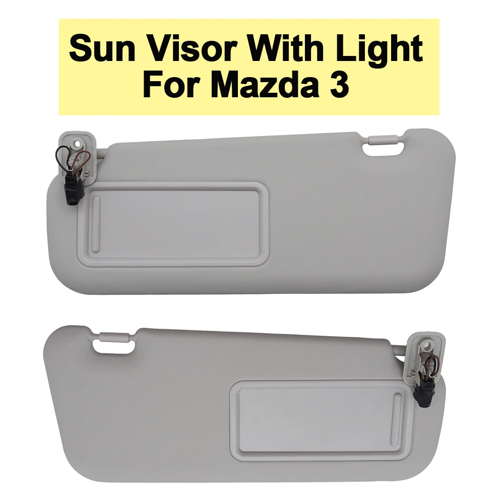 Visera solar con luz para Mazda 3, 2010, 2011, 2012, OEM # BBM2-69-320C-75, BBM3-69-320C-75