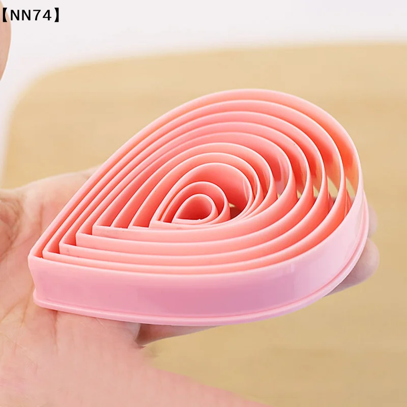 10PCS New Droplets Cookie Cutter Set 1.5-9.6cm Water Droplets Shape Pastry Baking Mold Polymer Clay Cutters Fruit Cutter Mold[J]