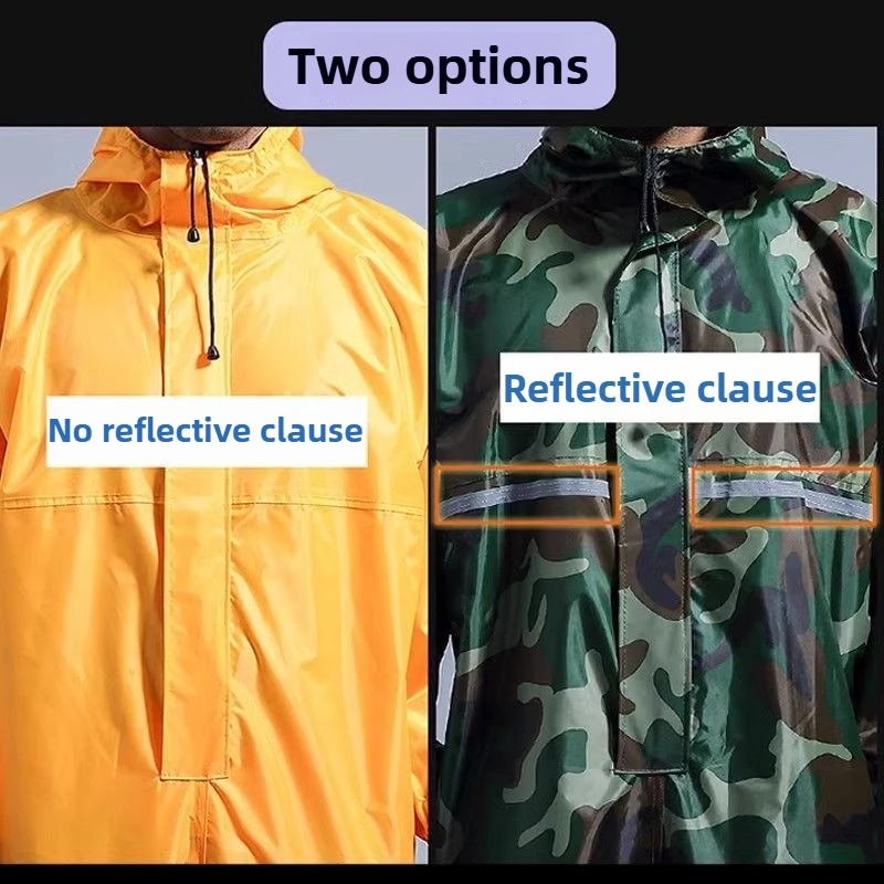 Large Size Protective Suit Waterproof Rainproof Hooded Rider's Raincoat Spray Painted Polished Odor Proof Dustproof Suit