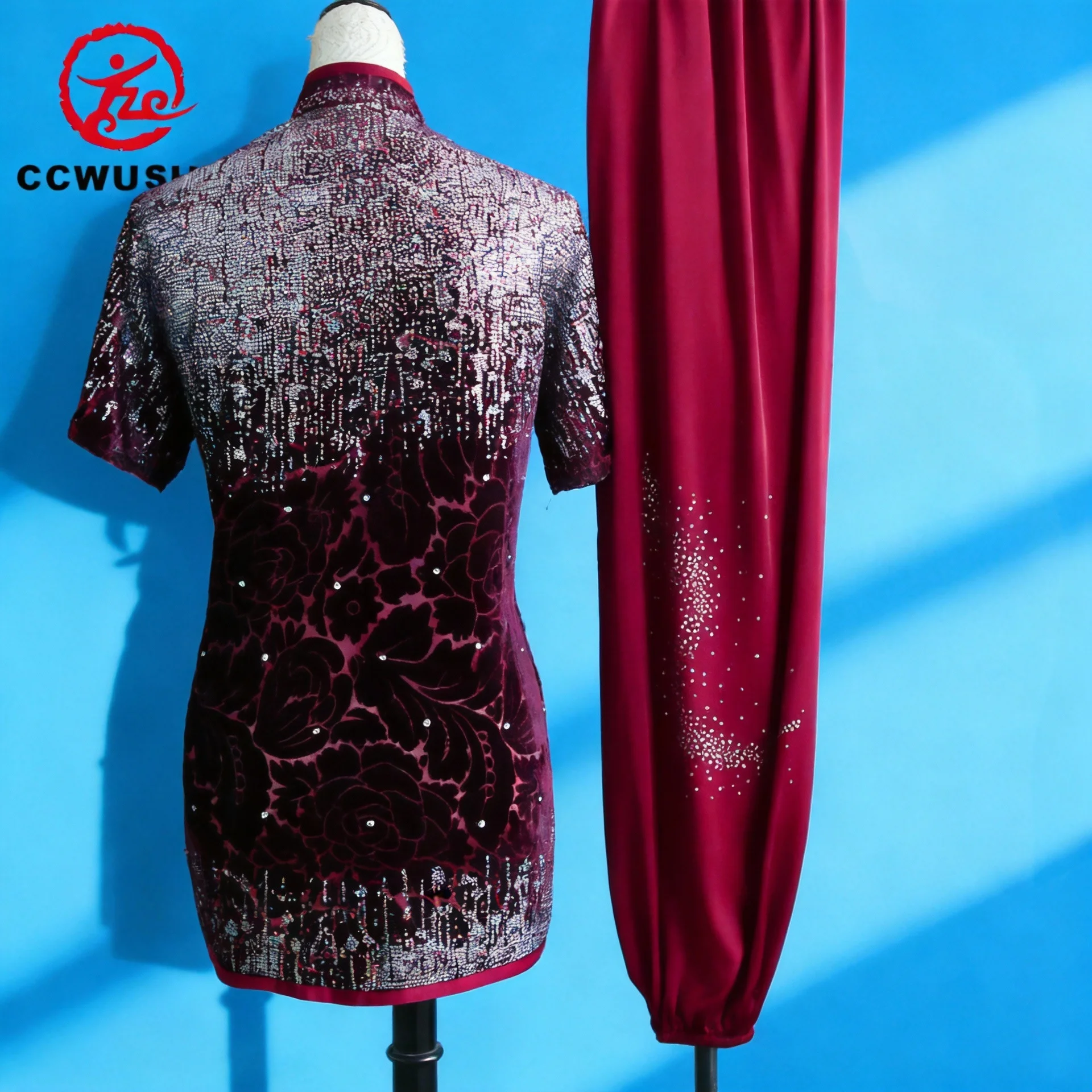 Chinesische Kung-Fu-Kostüme, Wushu-Kleidung, Changquan-Uniform, Kampfkunst-Wettkampfkleidung, bestickte Kungfu-Taolu-Kleidung, CCWUSHU – Detail 2