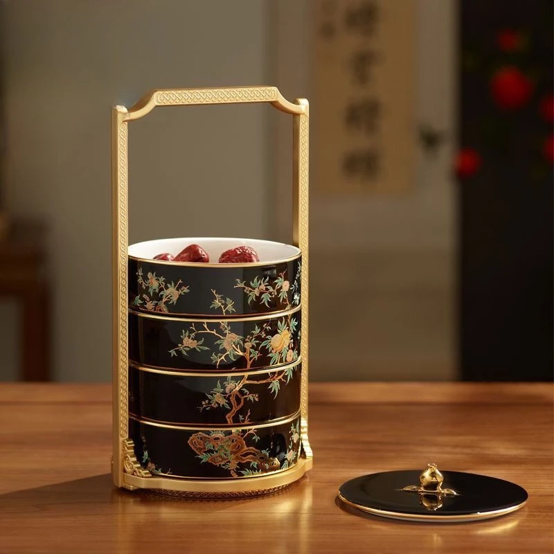 

5 head candy box ceramic snack plate candy plate living room