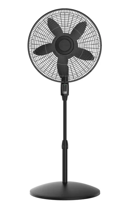 Lasko 18" Oscillating 4-Speed Large Room Pedestal Fan with Remote Control, S18605, Black