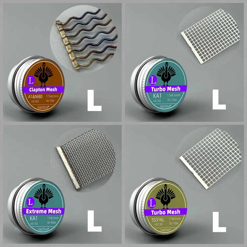 Катушка Micro/Turbo/Clapton Mesh A1/Ni80/SS316L NexMesh для ZX II/Kylin M/Profile/Z Series, ширина 6,2/6,8/8/8 мм