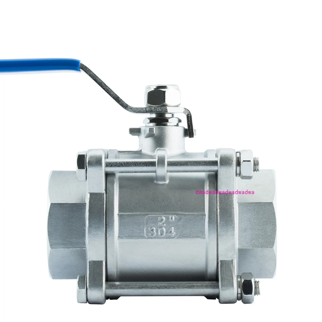 Q11F-16P/R Handle Stainless Steel 304316 Heavy Duty Wire Port Internal Thread Three-piece Ball Valve