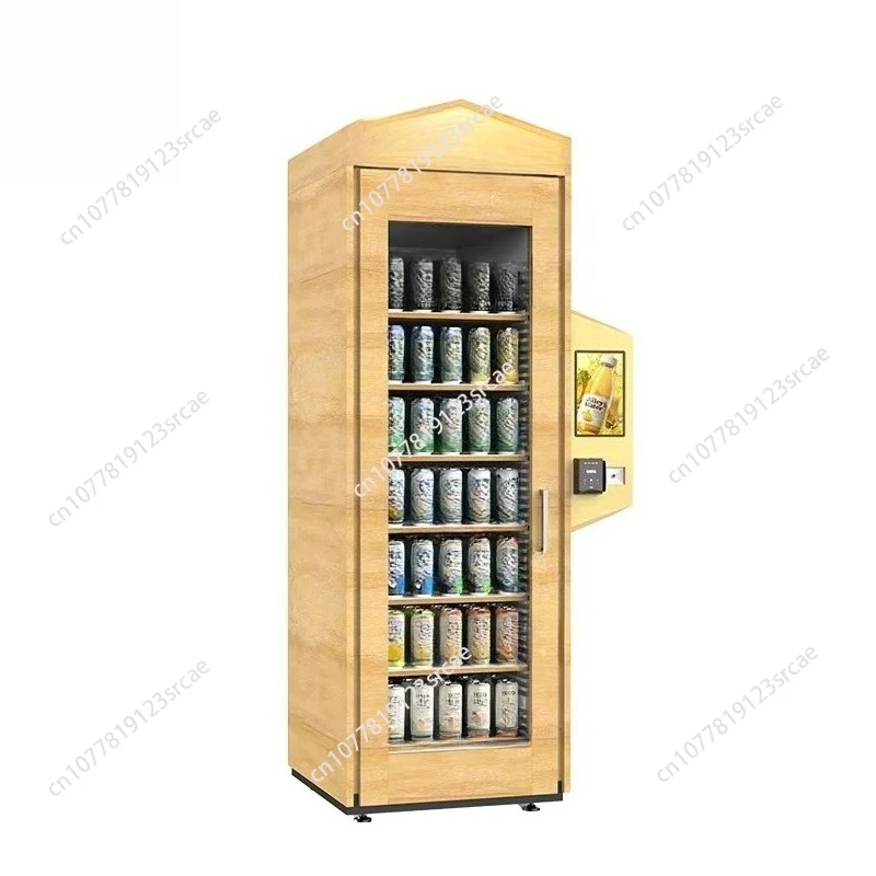 High-quality Como smart refrigerator vending machine with touchscreen credit card reader for beverages and food