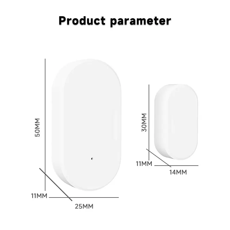 Tuya Smart ZigBee Sensor de contacto para puerta y ventana, detectores de puerta inalámbricos para casa inteligente, alarma remota con aplicación