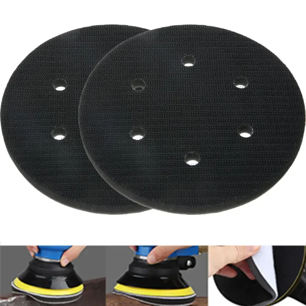 2 PCS 6 Inch 150mm 6 Holes Soft Sponge Interface Pad Sanding Disc Buffer SpongeInterface Cushion Pad For Power Tool Accessories