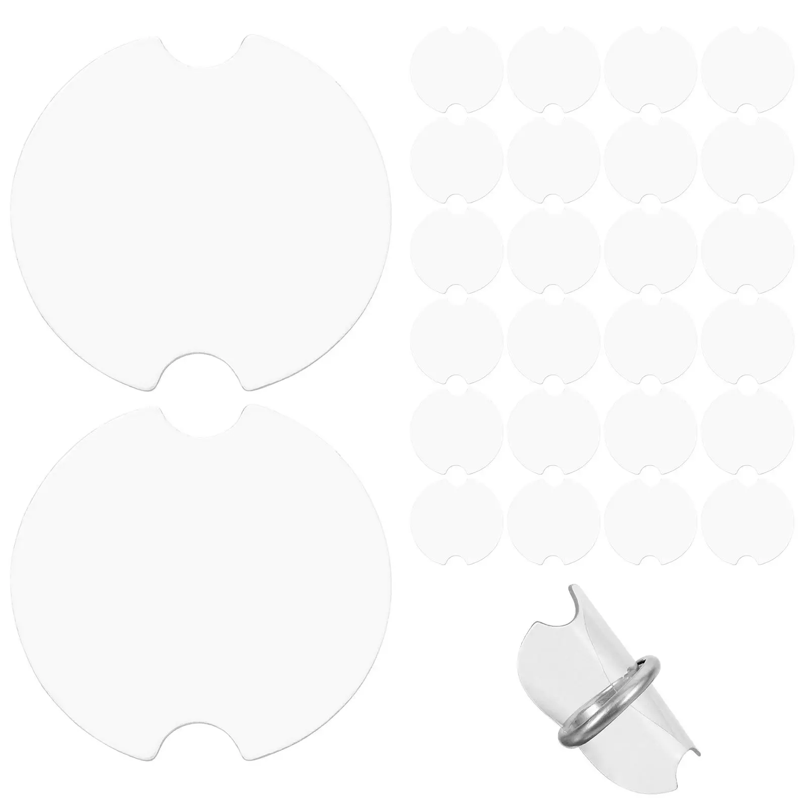 

100 шт. прозрачных подставок для ювелирных изделий: держатели для колец, серег, ожерелий, пластиковые витрины для демонстрации и хранения