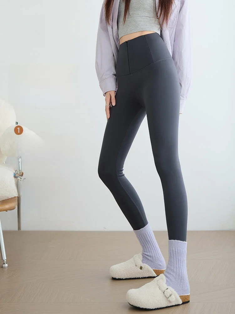 High Waist Fce Lined arkskin Yoga Pants Women's Outerwear Boting Trousers plus Size Hip Lifting Autumn Winter New Arr...