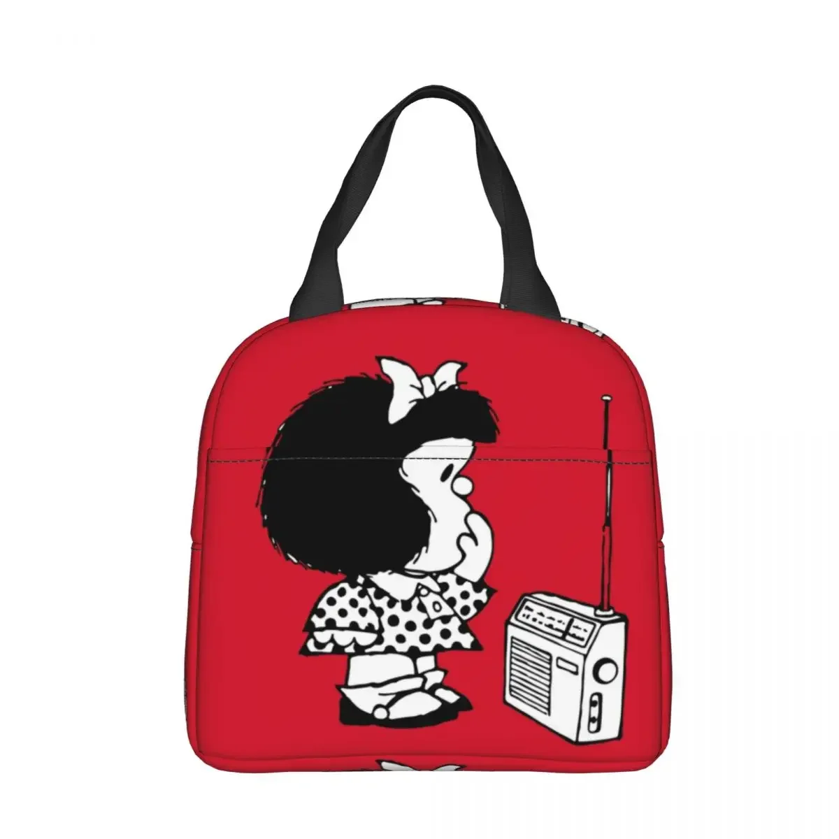 

Mafalda Insulated Lunch Bags Large Lunch Container Thermal Bag Tote Lunch Box Work Picnic Food Handbags