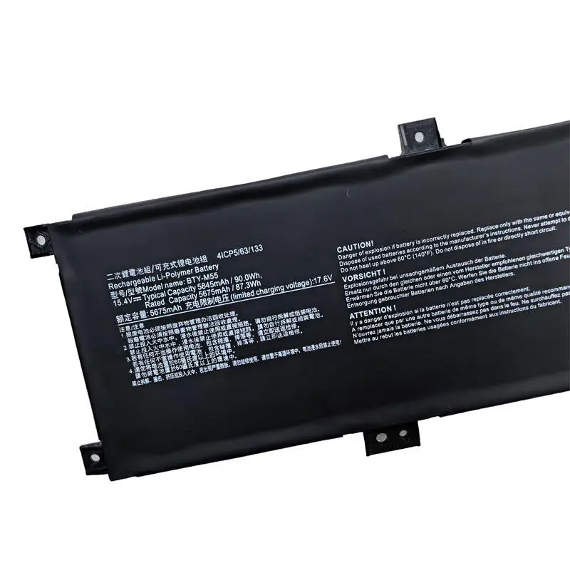 BTY-M55 Laptop Battery For 15 17 B5EEK,B5EX,A3DDK,A4DEK,Pulse GL66 12UGK,S15 A11UG,B12UGSZ,4ICP5/63/133 925QA055H