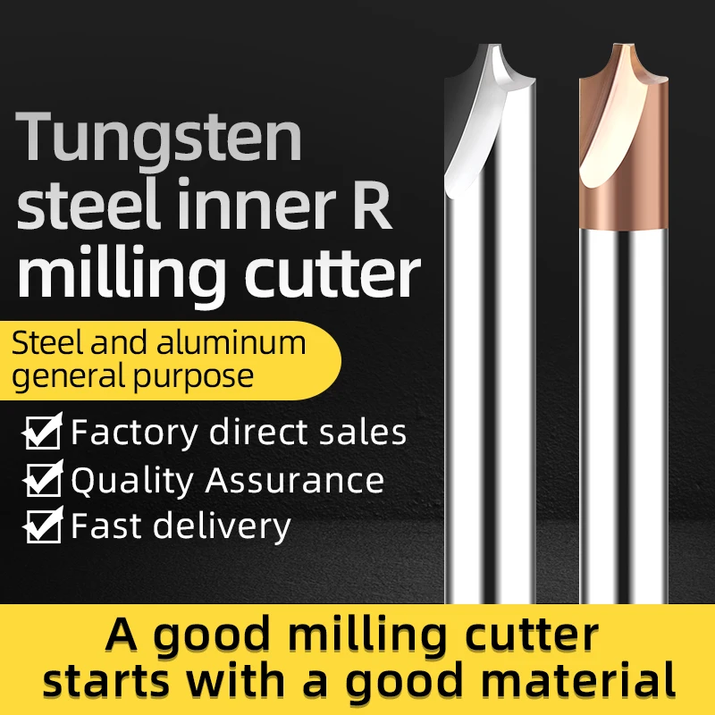 Tungsten Carbide Radius Corner Rounding Cutter End Mill CNC Tool R0.5-R5.0 Chamfering Outside Radii Quarter Circle Router Bit​