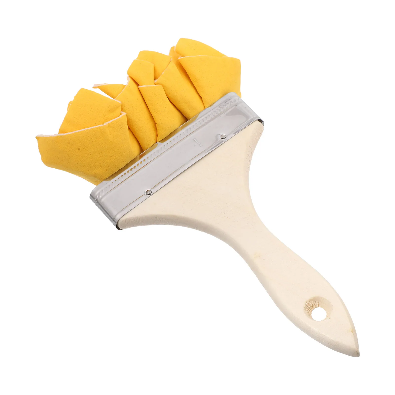 

Lambskin Art Paint Brush Wood Handle Flat Applicator For Acrylic Oil Mural Painting Reusable Natural Bristle Tool For