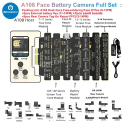 AY A108 Cabo Flex Programador, True Tone, Face ID, Bateria, Dot Matrix, Projetor, Modificar Tester, Ferramenta de Reparo para iPhone 8-14 Pro Max