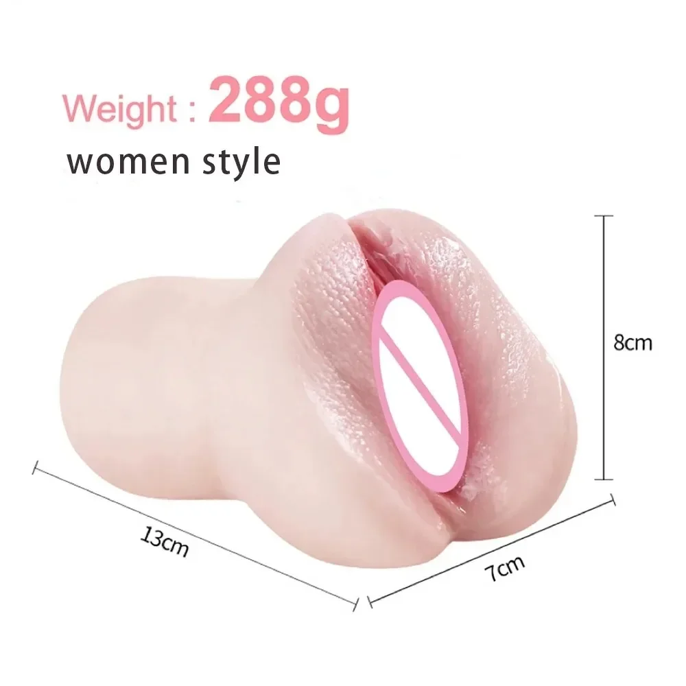 Lifelike Vagina Sex Toy 2 in 1 Silicone Toys Male Masturbation Cup 18+ Xxx Pocket Pussy Penis Exerciser Anal Sex Toys 18+ view 4