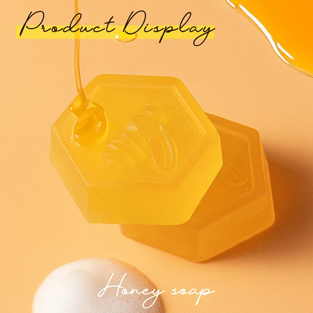 

LAIKOU Honey Handmade Soap 20g, Natural Facial Cleansing Bar for Face, Moisturizing Hydrating Travel Size Skin Care Soap