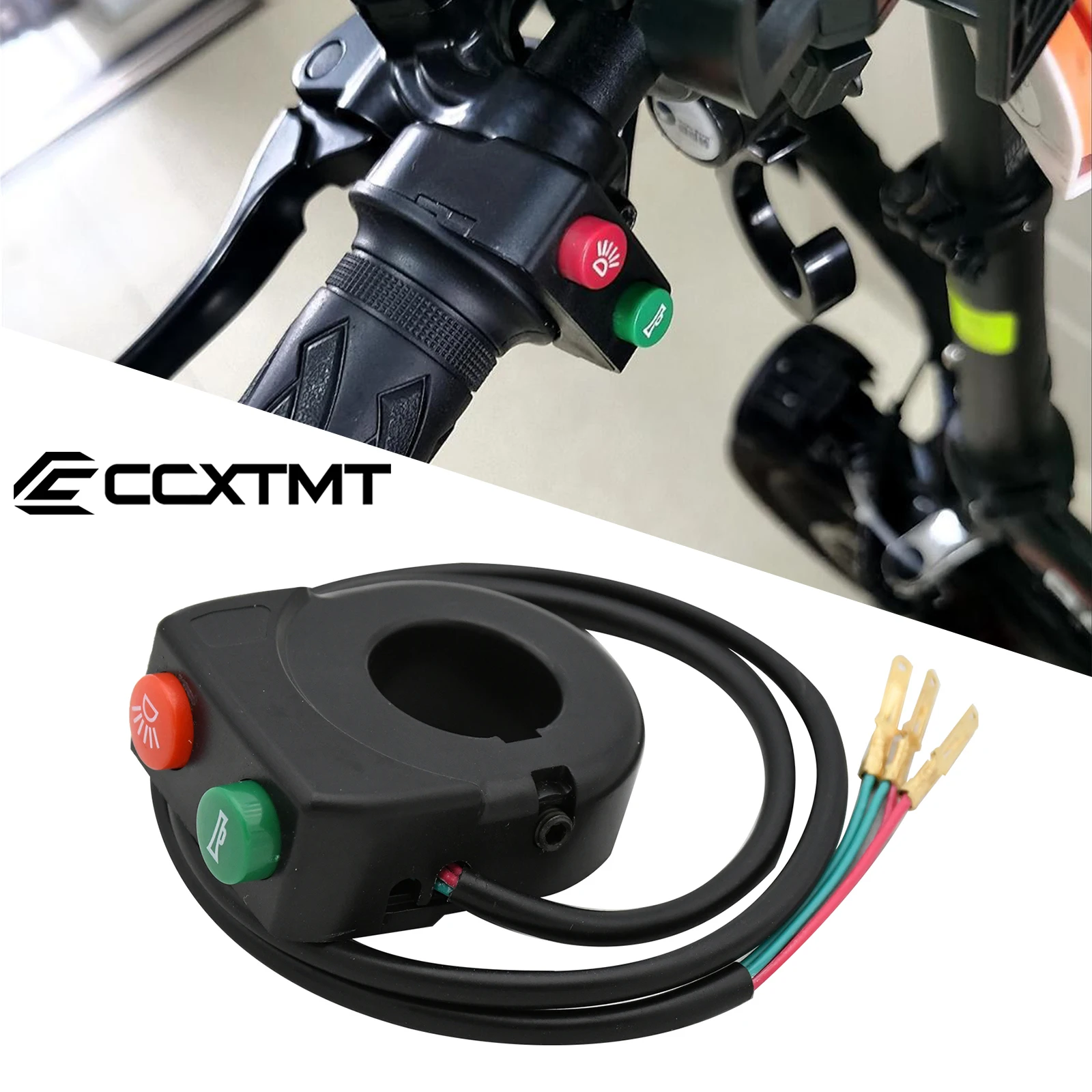 

Motorcycle 22mm Handlebar Horn And Headlight Combination Switch For KTM Honda Yamaha Suzuki Kawasaki Etc Universal Accessories